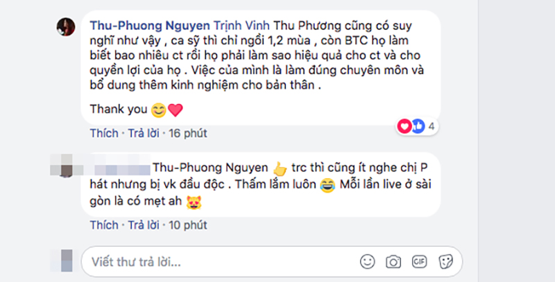 Thu Phương gây sốc khi bấm like bình luận chê bai Tóc Tiên - Noo Phước Thịnh - Lam Trường Thu Phương gây sốc khi bấm like bình luận chê bai Tóc Tiên - Noo Phước Thịnh - Lam Trường